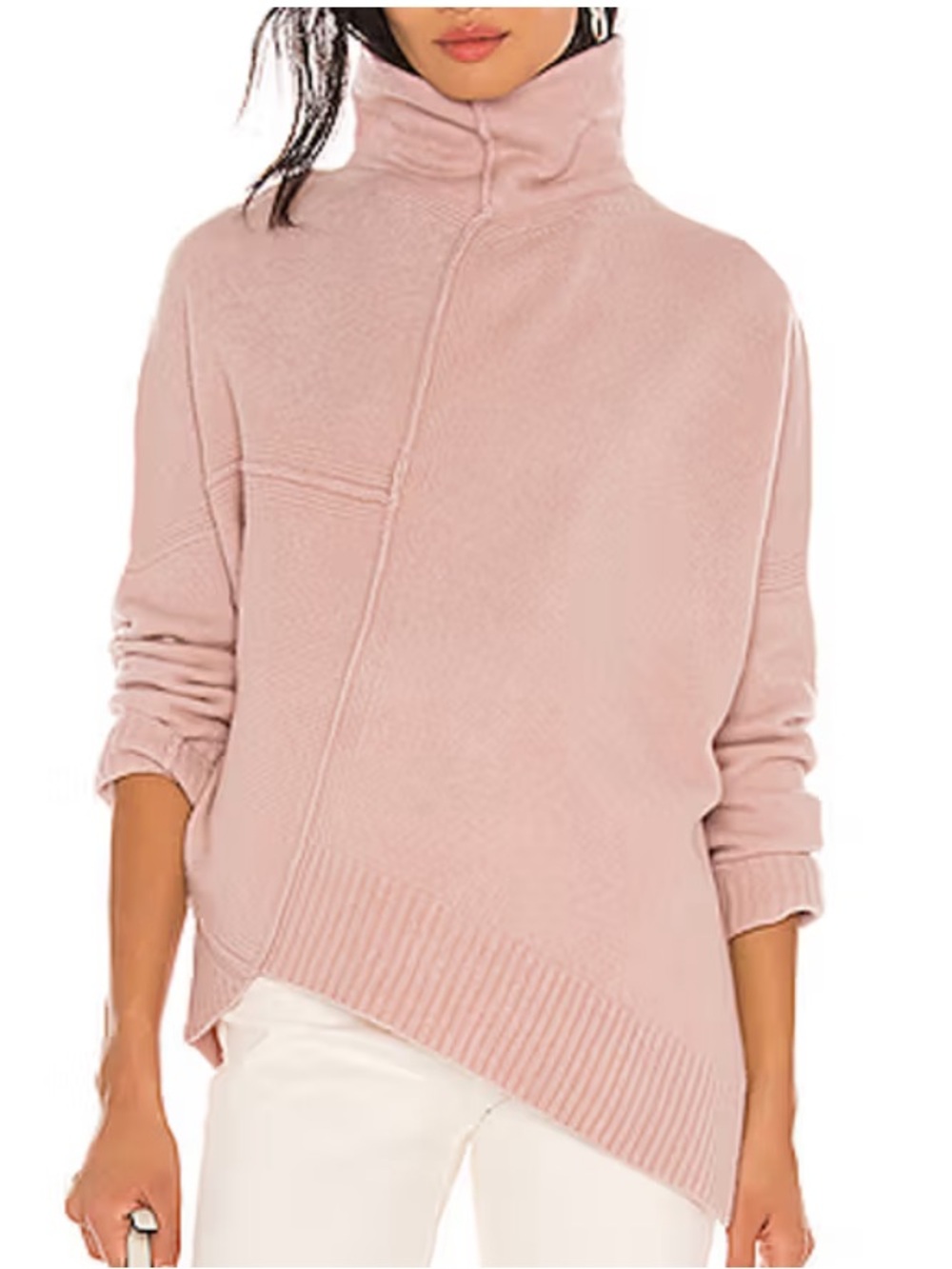 AllSaints Roll Neck Asymmetrical Sweater